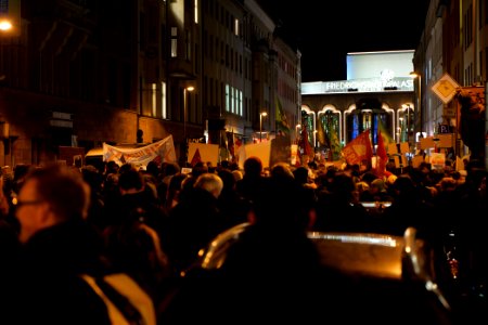 Protest in front of FDP headquarter after Thuringia prime minister election 2020-02-05 28