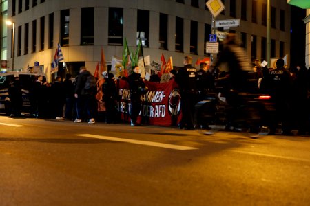 Protest in front of FDP headquarter after Thuringia prime minister election 2020-02-05 05