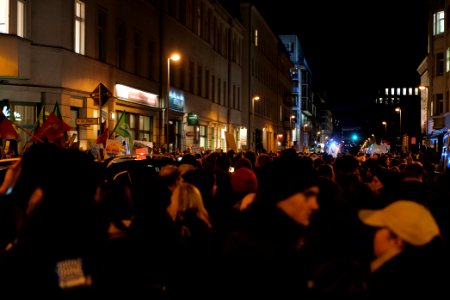 Protest in front of FDP headquarter after Thuringia prime minister election 2020-02-05 19