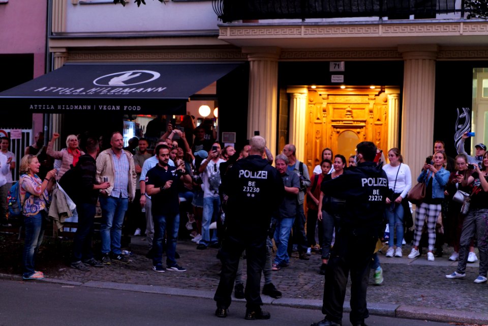 Protest in support of the Attila Hildmann restaurant 2020-08-28 10