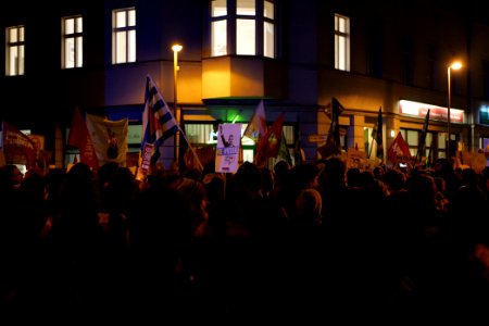 Protest in front of FDP headquarter after Thuringia prime minister election 2020-02-05 20