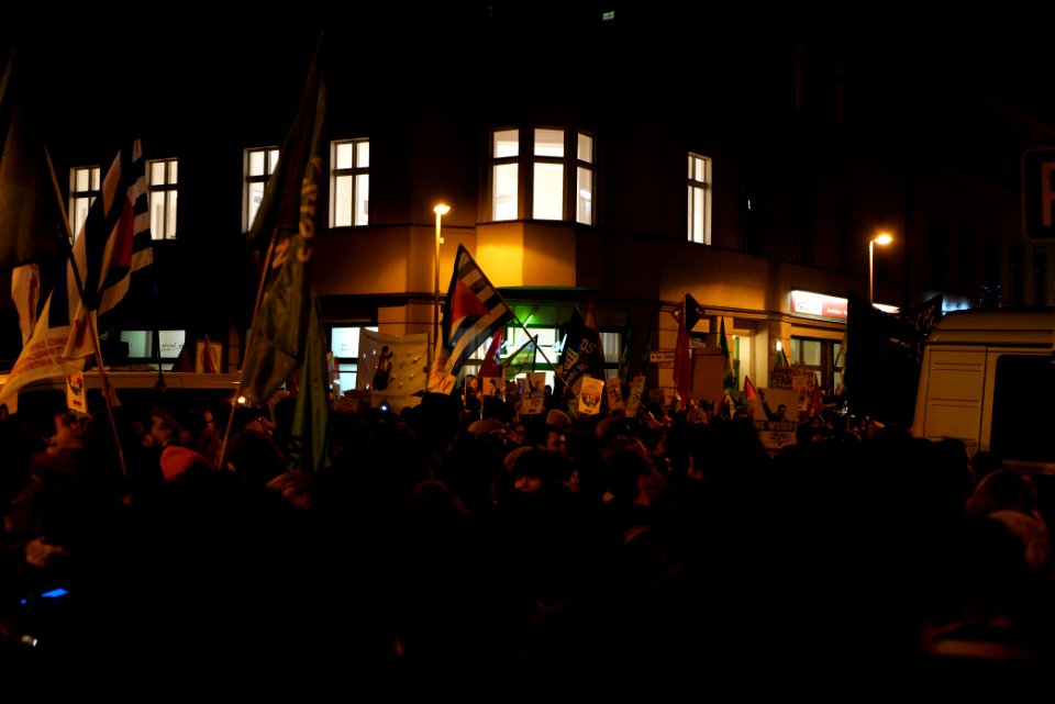 Protest in front of FDP headquarter after Thuringia prime minister election 2020-02-05 32