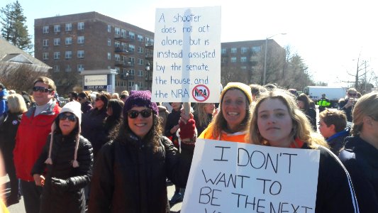 Protesters and signs Morristown New Jersey student protest March 24 2018 14 of 15
