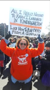 Protester with sign at the Morristown New Jersey student protest March 24 2018 10 of 15