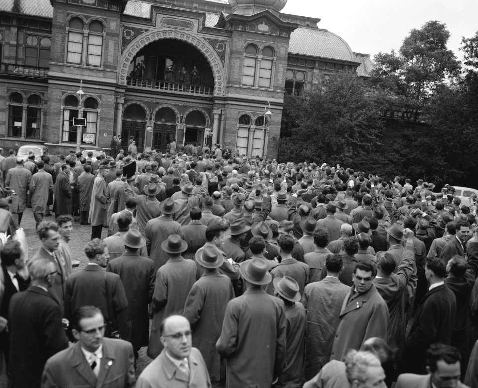 Protestbijeenkomst opticiens van de dierentuin in Den Haag, Bestanddeelnr 909-9027