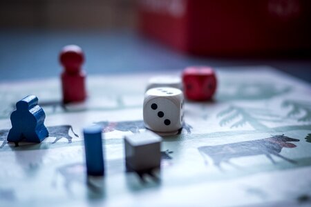 Board game chance blue gaming