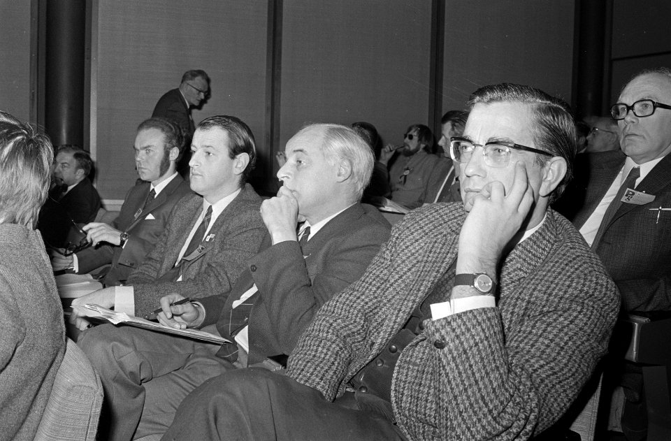 PvdA-Congres, Amsterdam Beekmans (D66) en De Goede (D66) op het congres, Bestanddeelnr 924-2434