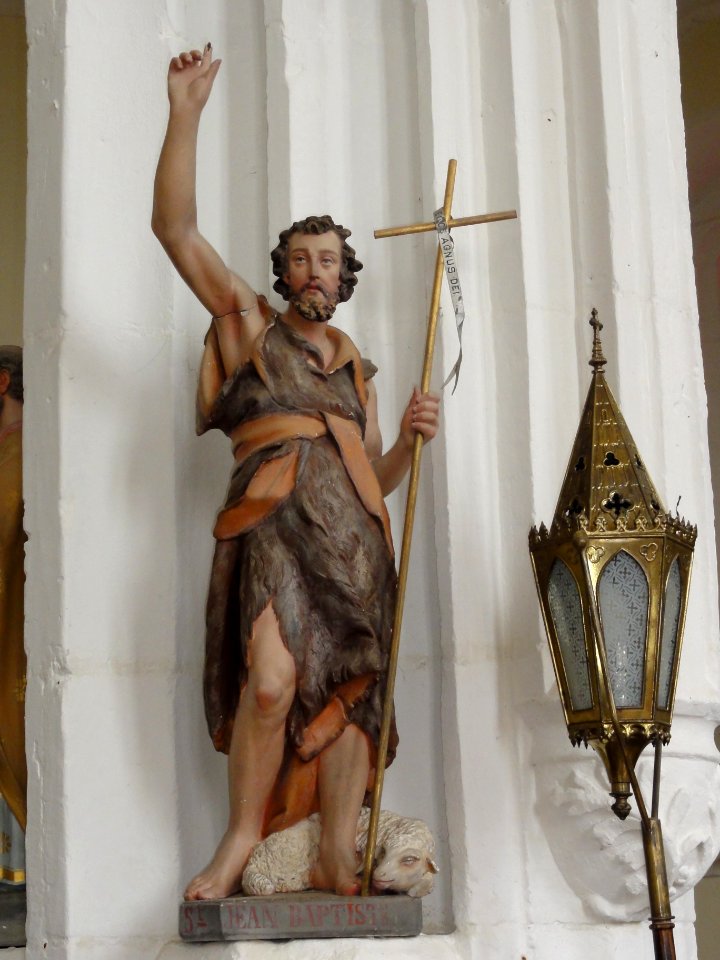 Raffetot (Seine-Mar.) église, statue 11 Saint Jean Baptiste