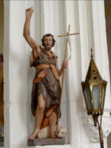 Raffetot (Seine-Mar.) église, statue 11 Saint Jean Baptiste