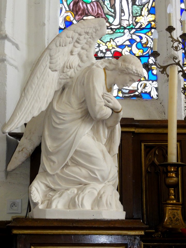 Raffetot (Seine-Mar.) église, statue 13 Ange