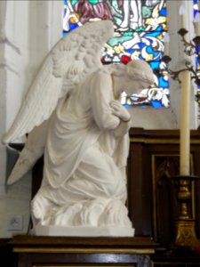 Raffetot (Seine-Mar.) église, statue 13 Ange