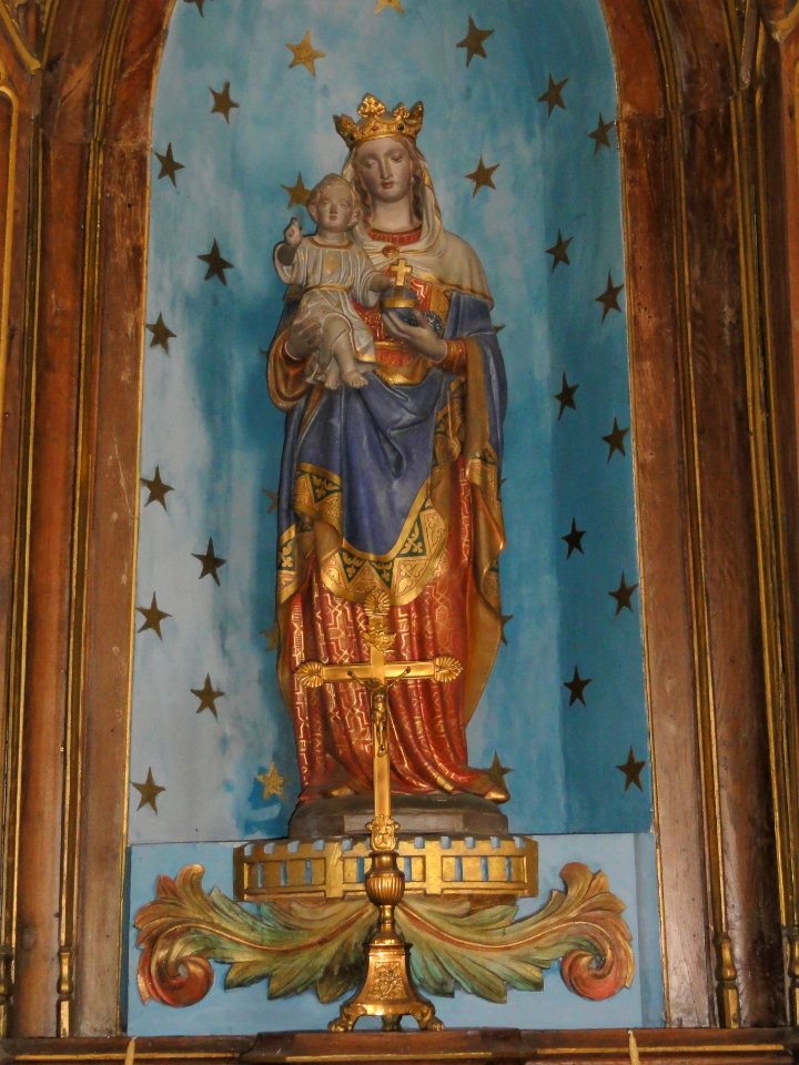 Raffetot (Seine-Mar.) église, statue 03 Vierge à l'Enfant