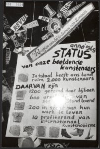 Protesten, beeldende kunsten, etalages, kooistra p, Bestanddeelnr 091-0354