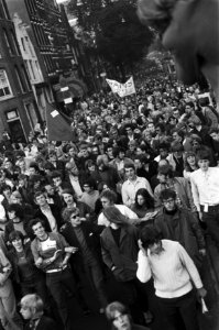 Protestdemonstratie studenten en arbeiders rechtzaken tegen Maagdenhuisbezetters, Bestanddeelnr 922-5191