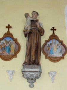 Raffetot (Seine-Mar.) église, statue 02 Saint Antoine de Padoue