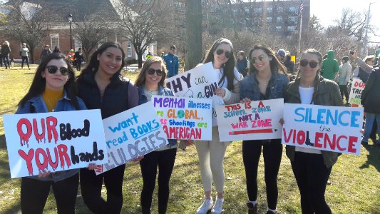 Protesters and signs at the Morristown New Jersey student protest March 24 2018 11 of 15