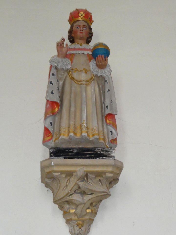 Raffetot (Seine-Mar.) église, statue 07 Jésus Enfant Roi