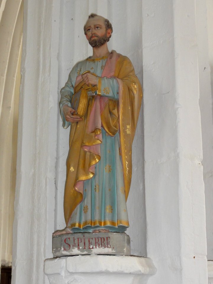 Raffetot (Seine-Mar.) église, statue 10 Saint Pierre