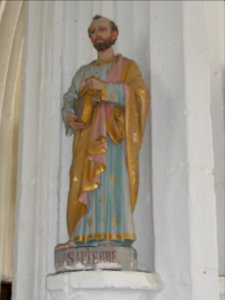 Raffetot (Seine-Mar.) église, statue 10 Saint Pierre