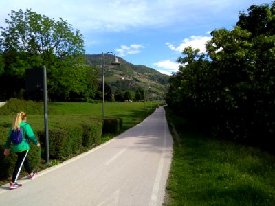 Radweg an der Talfer in Bozen