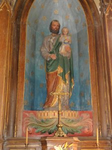 Raffetot (Seine-Mar.) église, statue 17 Saint Joseph avec l'Enfant Jésus