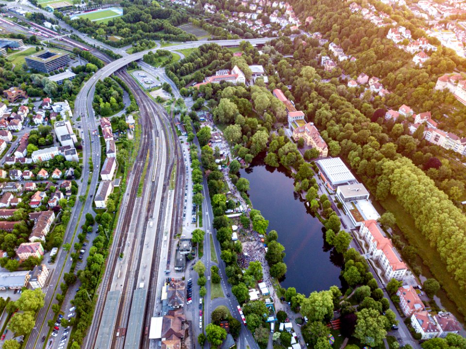 Ract Festival in Tübingen 2019 zur goldenen Stunde