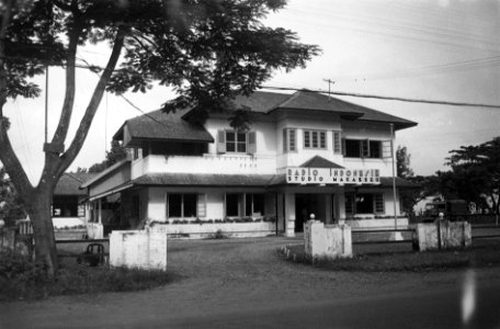Radio Indonesië. Studio Makasser. Gebouw, Bestanddeelnr 7153