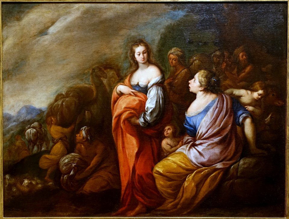 Rachel Hiding Laban's Idols, by Carlo Francesco Nuvolone, Milan, c. 1650, oil on canvas - Blanton Museum of Art - Austin, Texas - DSC07962
