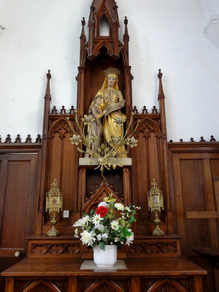 Résigny (Aisne) église, autel vierge Marie