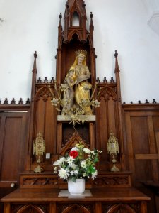 Résigny (Aisne) église, autel vierge Marie
