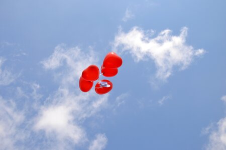 Sky heart balloon photo