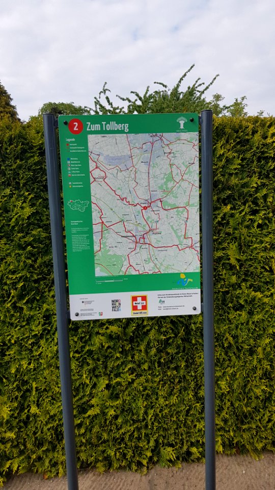 Radrevier.ruhr Knotenpunkt 2 Zum Tollberg Karte