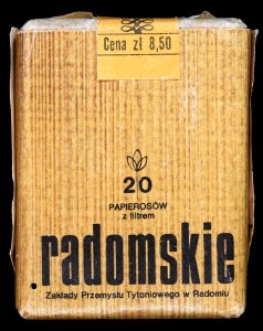 Radomskie cigarettes pack, front