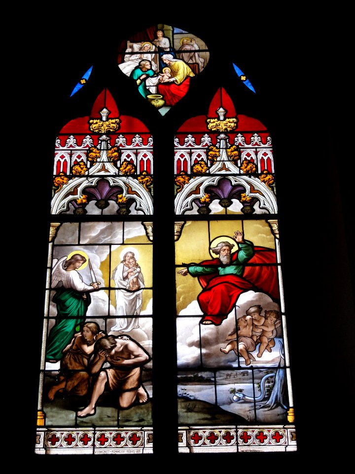 Résigny (Aisne) église, vitrail 05