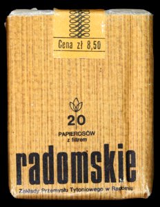 Radomskie cigarettes pack, back