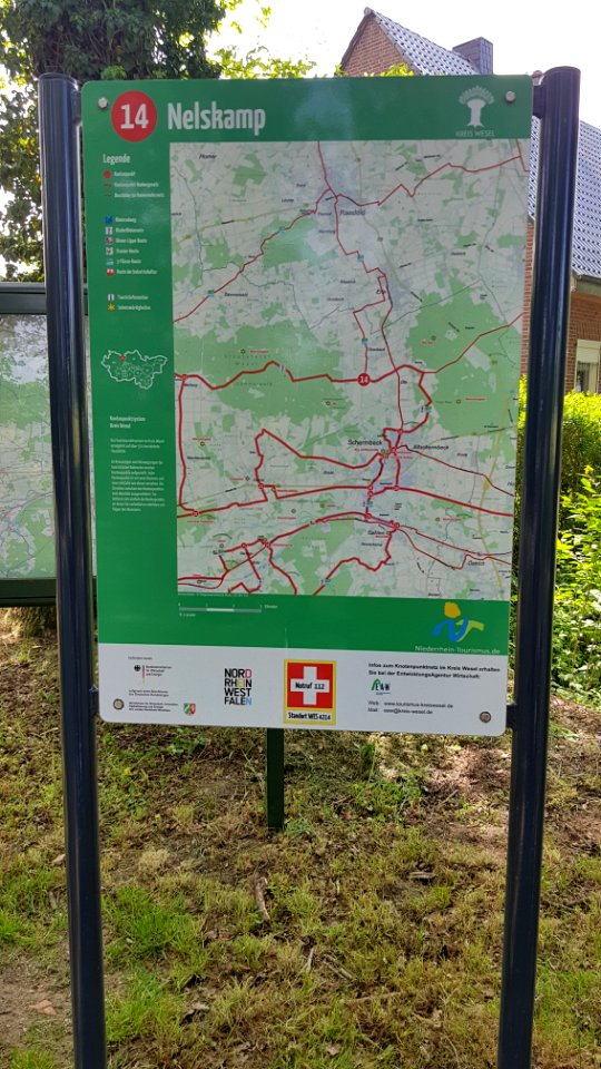 Radrevier.ruhr Knotenpunkt 14 Nelskamp Karte