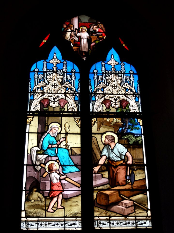 Résigny (Aisne) église, vitrail 04