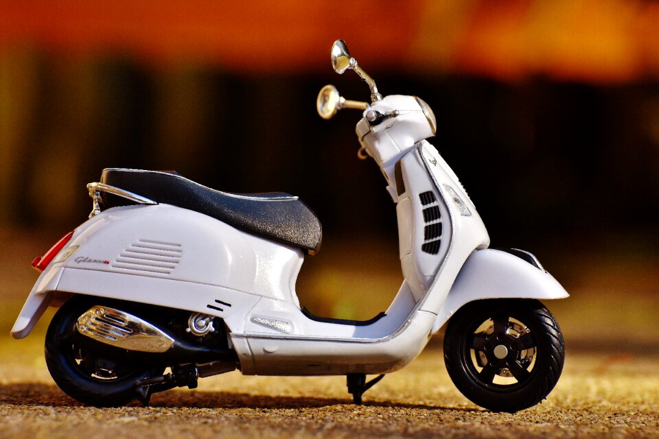 Figure funny motor scooter