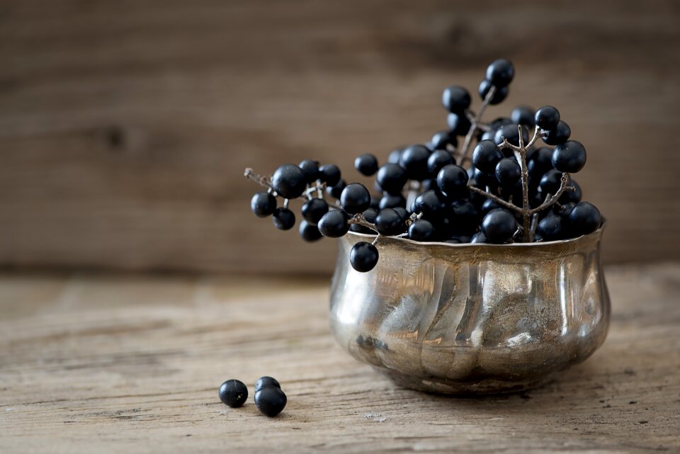 Berries berries dark blue close up