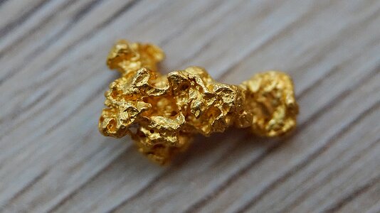 Gold nugget natural gold