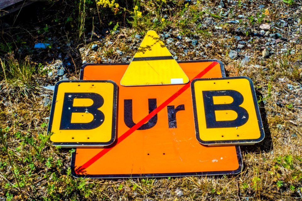 Railway signage B Ur B