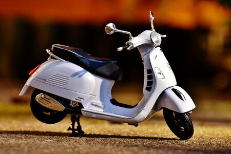 Figure funny motor scooter