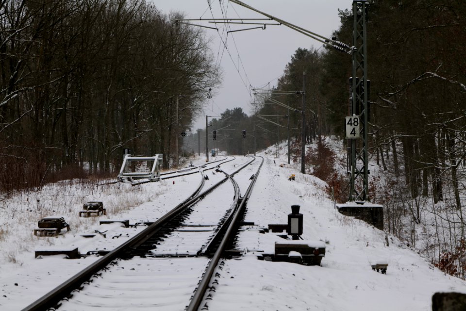 Rail in Ferch with snow 2021-02-07 01