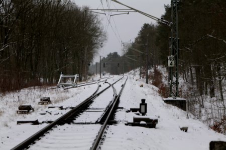 Rail in Ferch with snow 2021-02-07 01