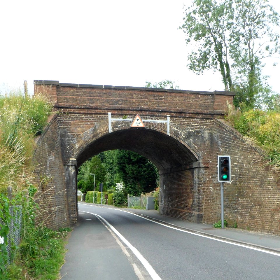 Railway Bridge over Pixham Lane, Pixham (July 2013)