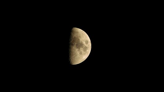 Half month night night sky
