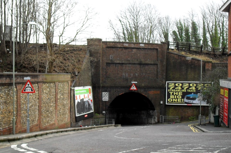 Railway Bridge at South Road, Preston Village, Brighton (January 2011)
