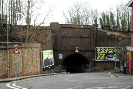 Railway Bridge at South Road, Preston Village, Brighton (January 2011)