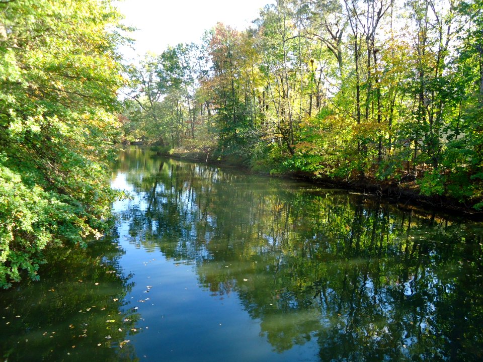 Rahway River in Union County NJ in autumn 1
