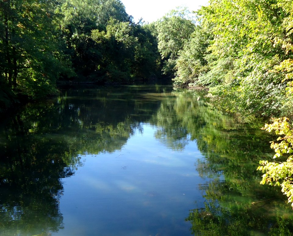 Rahway River in Cranford NJ from footbridge
